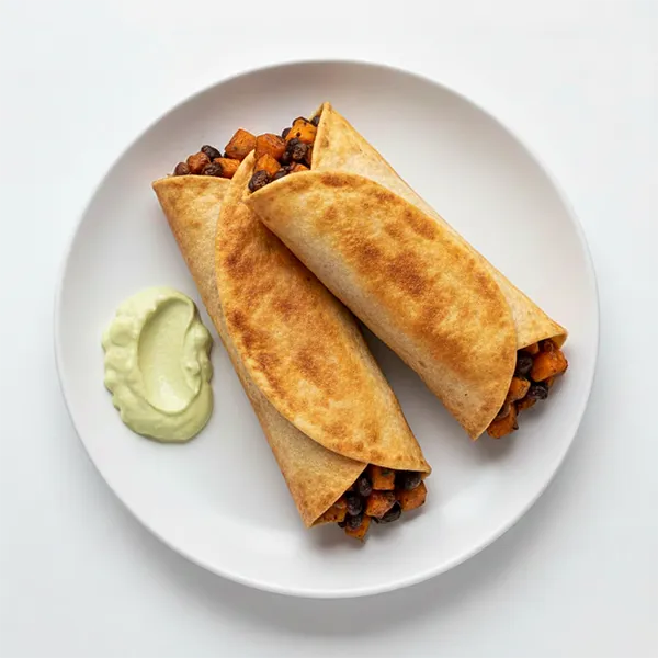 Black Bean Sweet Potato Chimichangas